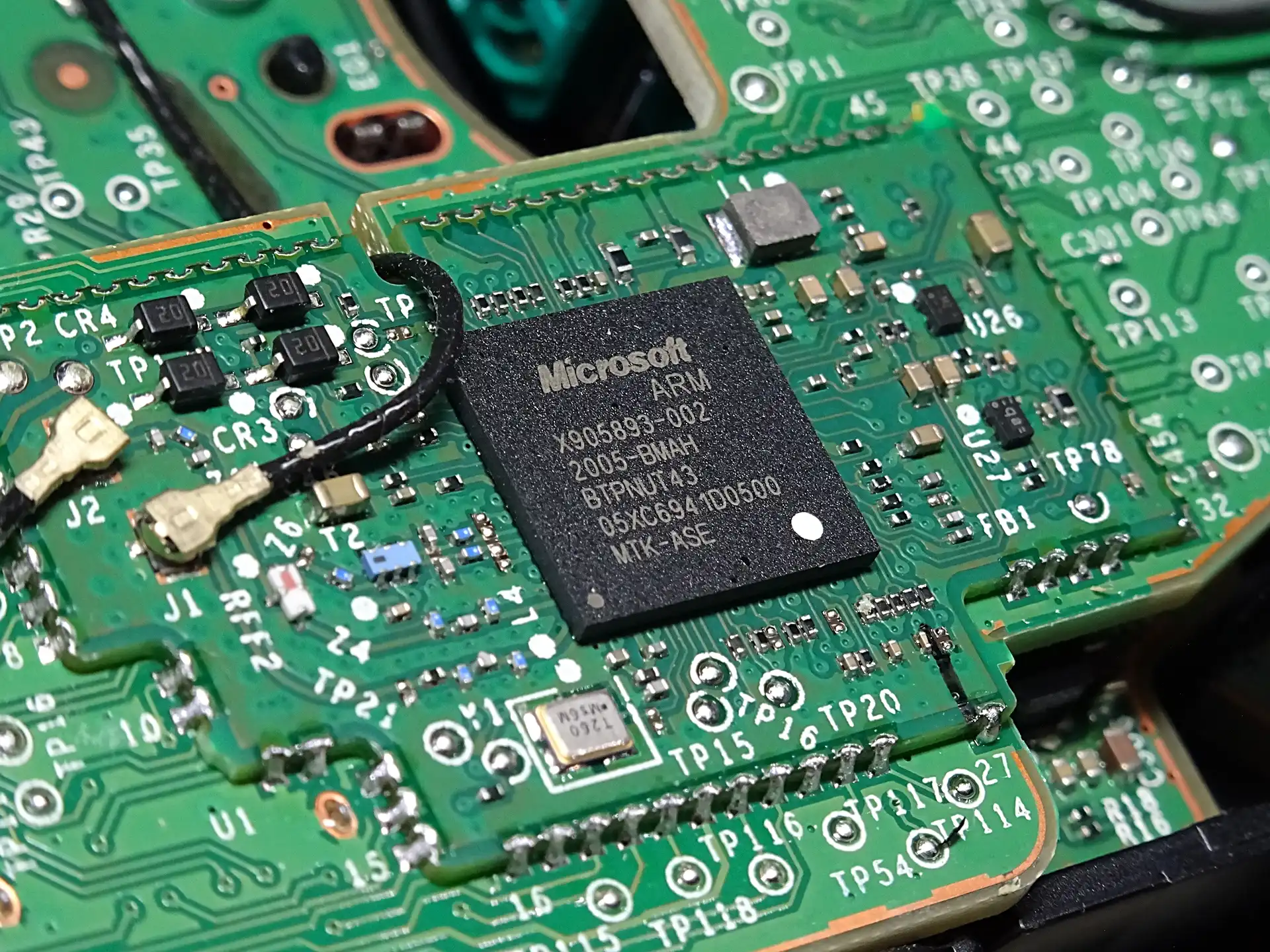 Układ scalony Microsoft w padzie Xbox układ scalony microsoft pad xbox elektronika kontrolera